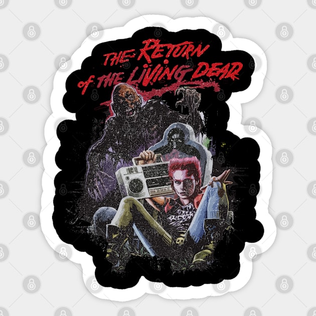 Return Of The Living Dead Retro Horror Sticker by olivia parizeau